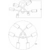 Стеклянная потолочная люстра Lumi V1162-6C белая