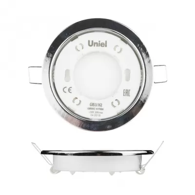 Точечный светильник  GX53/H2 CHROME 10 PROM Uniel