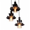 Стеклянный подвесной светильник Capri LDP 11328 B-3 BK цилиндр черный Lumina Deco