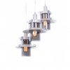 Стеклянный подвесной светильник Capri LDP 11327 B-3 WT цилиндр серый Lumina Deco