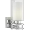 Стеклянное бра Marietta LDW 8025-1 CHR+WT цилиндр белое Lumina Deco
