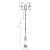Стеклянный наземный фонарь FRANKFURT I 27360ACl 10 E7 Bl прозрачный Oasis Light