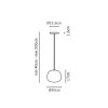 Стеклянный подвесной светильник Lumi F07A0501 белый форма шар Fabbian
