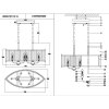 Стеклянная подвесная люстра Lenora LH3062/6PO-CO-CL прозрачная Lumien Hall