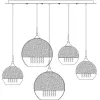 Стеклянный подвесной светильник Fermi P140-PL-170-5-G форма шар прозрачный Maytoni