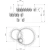Стеклянная подвесная люстра Farfalla 90374/3 прозрачная Bogate's