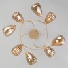 Стеклянная потолочная люстра Noemi 30168/8 матовое золото конус цвет янтарь Eurosvet