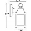 Стеклянный настенный фонарь уличный FRANKFURT 15806 Gb прозрачный Oasis Light