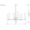 Стеклянная потолочная люстра Seti SET-ZW-6(Z) цилиндр прозрачная Kutek