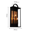 Стеклянный настенный светильник уличный Lume 4299-3W прозрачный Favourite