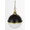 Стеклянный подвесной светильник Largo LDP 1228-300 BK+MD белый форма шар Lumina Deco