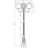 Наземный фонарь GLOBO S 88209SB/10 Bl белый форма шар Oasis Light