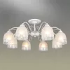 Стеклянная потолочная люстра Ferraro OML-54907-08 белая конус Omnilux