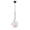Стеклянный подвесной светильник  LDP 1215-200 WT+BK форма шар белый Lumina Deco