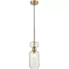 Стеклянный подвесной светильник Gloss 1141/1S Beige цилиндр бежевый Escada