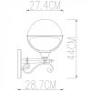 Настенный фонарь уличный Monaco A1491AL-1WG форма шар белый Artelamp