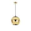 Стеклянный подвесной светильник Gold Shade VL2153P99 форма шар цвет золото Vele Luce