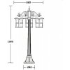 Стеклянный наземный фонарь CORDOBA 15807B Gb прозрачный Oasis Light