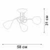 Стеклянная потолочная люстра  V3955-0/3PL желтая Vitaluce