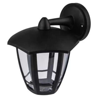 Настенный фонарь уличный  ДБУ 07-8-006 3000К «Дели 3» черный ЭРА