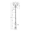 Стеклянный наземный фонарь ELBA 86410A/18L E7 Bl Oasis Light