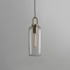 Стеклянный подвесной светильник GAUSS GAUSS01 прозрачный цилиндр ImperiumLoft