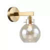Стеклянное бра Palear 2775-1W цвет янтарь форма шар Favourite