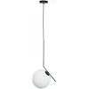 Стеклянный подвесной светильник Icl 2579-B белый форма шар Loft It