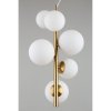 Стеклянный подвесной светильник Letizia APL.314.06.06 форма шар белый Aployt