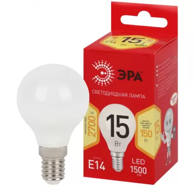 Лампочка светодиодная LED P45-15W-827-E14 R LED P45-15W-827-E14 R ЭРА