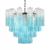 Стеклянная подвесная люстра Murano 10580/600 Clear blue прозрачная Loft It