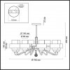 Стеклянная потолочная люстра Drew 3705/8C белая Lumion