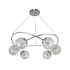 Стеклянная подвесная люстра Molecule 1110/6PL форма шар прозрачная Escada Стеклянная подвесная люстра Molecule 1110/6PL форма шар прозрачная Escada