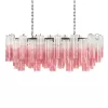 Стеклянная подвесная люстра Murano 10580/1000R Clear pink прозрачная Loft It