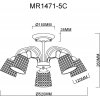 Стеклянная потолочная люстра Luiza MR1471-5C белая