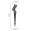 Стеклянный грунтовый светильник Micron 4808-1T конус серый Favourite