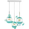 Стеклянный подвесной светильник Bolle 2027-S3 Blue форма шар прозрачный Loft It
