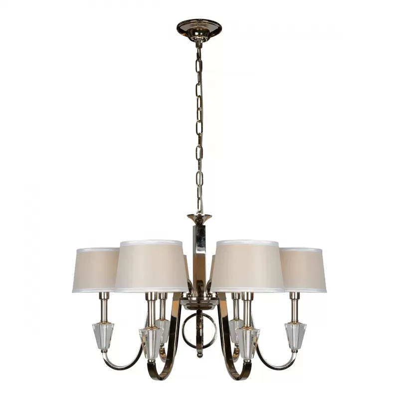 Подвесная люстра Opera 82177/6 CR конус белая iLamp Подвесная люстра Opera 82177/6 CR конус белая iLamp