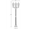 Стеклянный наземный фонарь ASTORIA 2M 91408MB Bl овал прозрачный Oasis Light