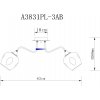 Стеклянная потолочная люстра Monica A3831PL-3AB форма шар цвет янтарь Artelamp