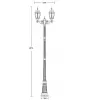 Стеклянный наземный фонарь ARSENAL L 91210LA 18 Bl прозрачный Oasis Light