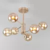Стеклянная потолочная люстра Ascot 30166/6 золото цвет янтарь форма шар Eurosvet Стеклянная потолочная люстра Ascot 30166/6 золото цвет янтарь форма шар Eurosvet