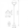 Наземный фонарь Monaco A1496PA-1BK форма шар белый Artelamp