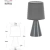 Интерьерная настольная лампа Edith 7069-502 конус серый Rivoli