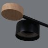 Потолочная люстра  03751-0.3-10 BK+WOOD GX53 черная цилиндр