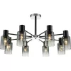Стеклянная потолочная люстра Diversity 2120/8P Black цилиндр прозрачная Escada