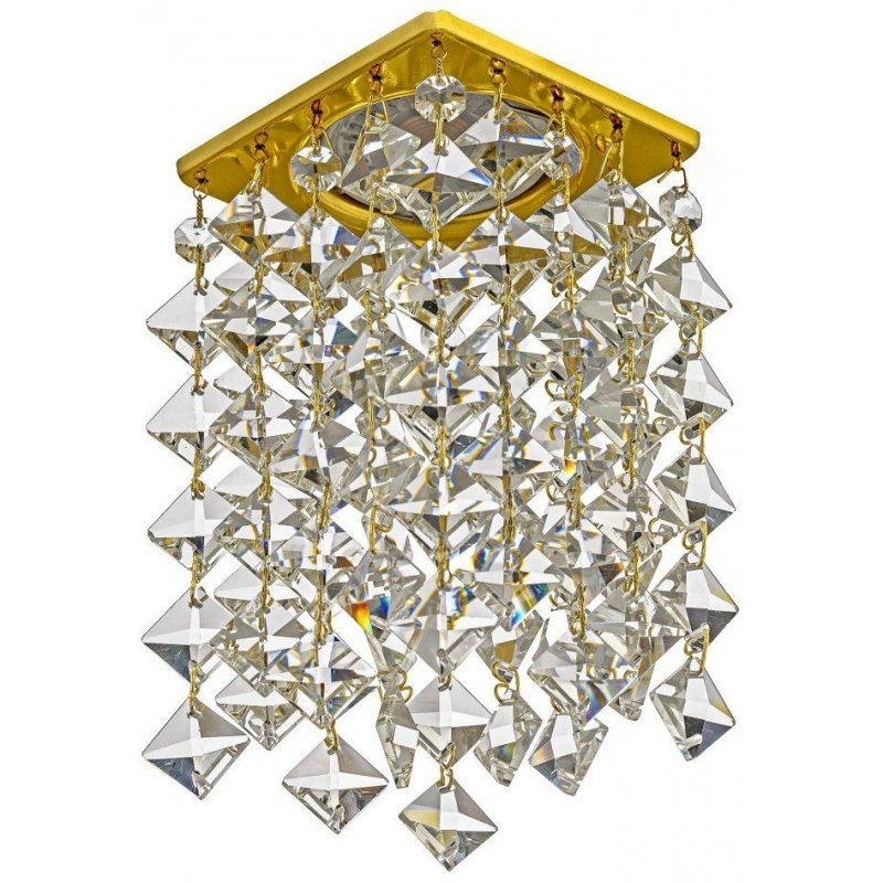 Хрустальный точечный светильник Tayo Gold Tayo GU10.5.14.8x8.216 G прозрачный Dio D'Arte