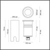Стеклянный встраиваемый светильник уличный Ingro 6660/1GL черный Odeon Light