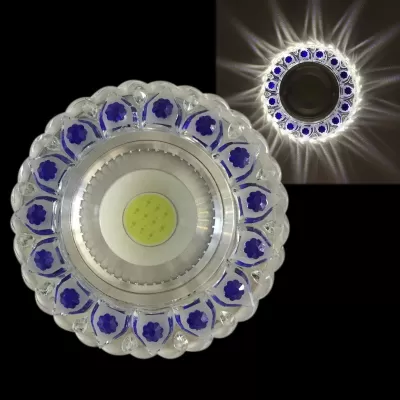 Светодиодный точечный светильник  42237-9.0-001PL MR16+LED3W CL/BL