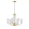 Стеклянная подвесная люстра Опал SL1403.303.06 цилиндр белая ST Luce